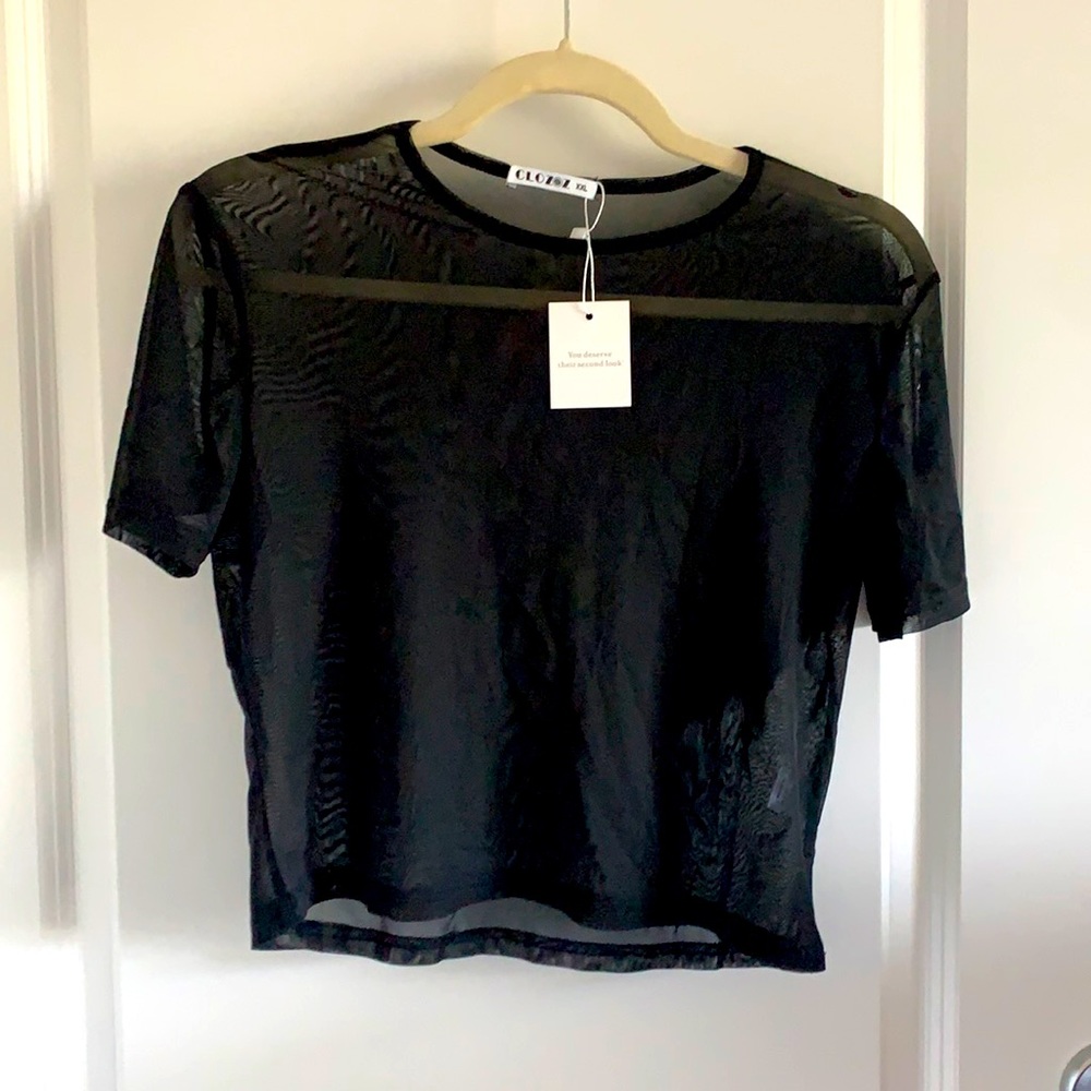 Clozoz women’s mesh crop top sz xxl